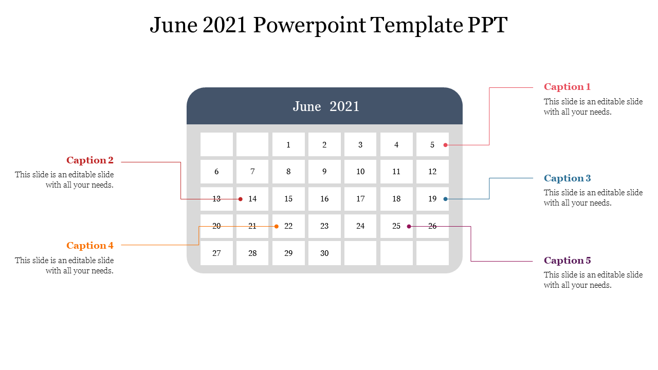 June 2021 Powerpoint Template PPT